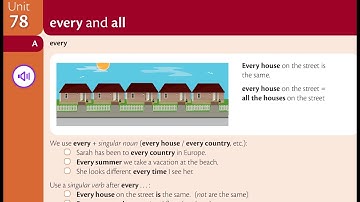 GIU_Basic_78(1) every vs. all의 구별: 그래머인유스베이직, Grammar In Use Basic 2022