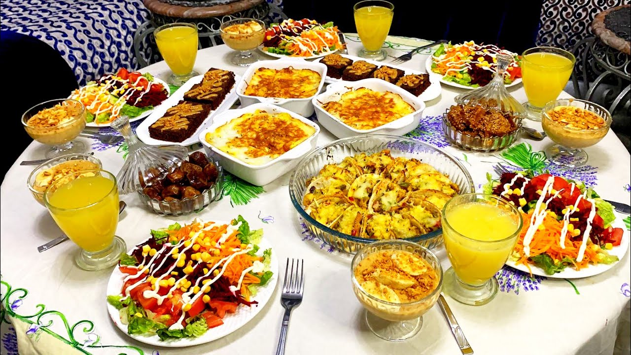 تاني فطور رمضان كلشي ساهل وإقتصادي فطور عشاء وسحور بدون عجين مملحةبحشوة وحدة 2شهيوات سلطة المطاعم و