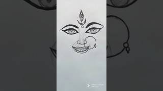 Maa Durga laughing face drawing #shorts #art