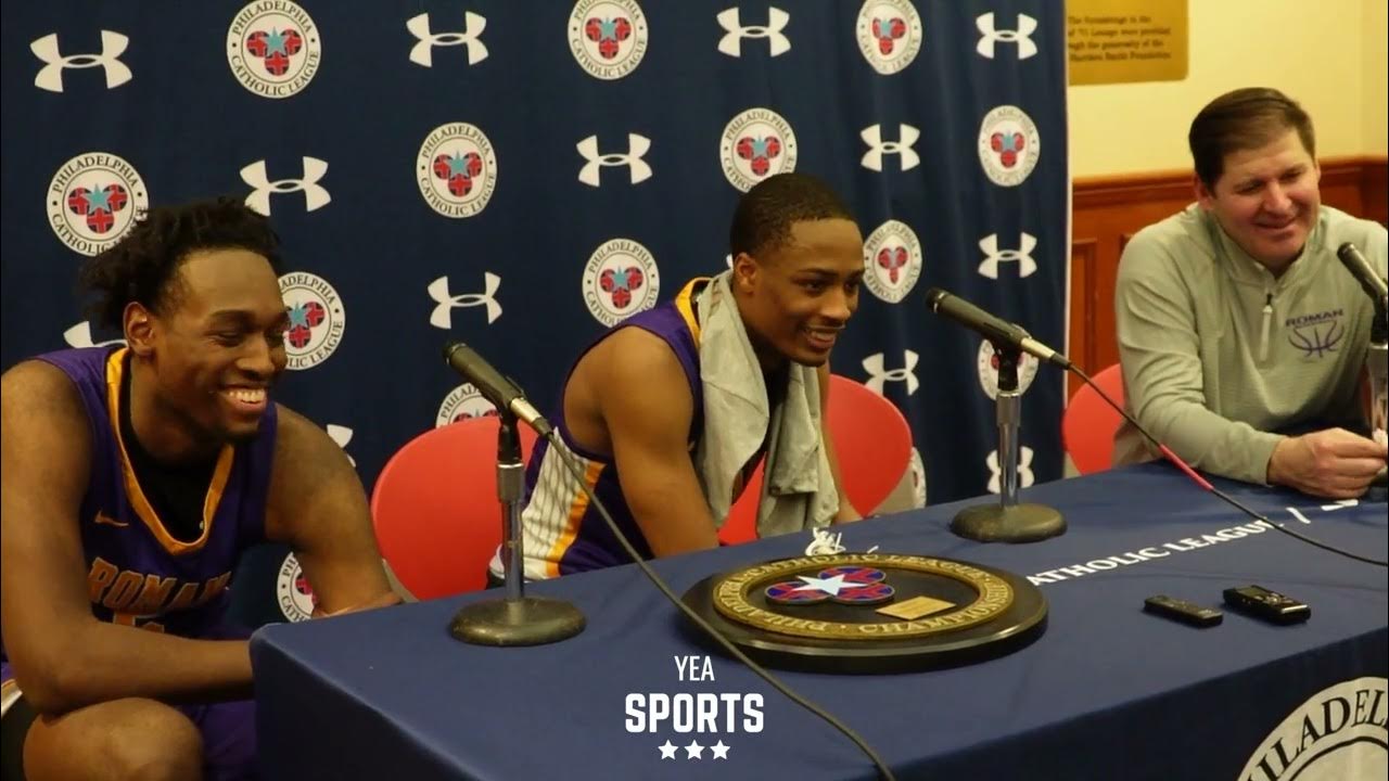 Roman Catholic PCL Boys Basketball Championship Press Conference YouTube