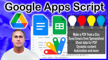 Learn Google Apps Script Project Lesson Create PDF from Docs Using Google Sheet Data send Emails