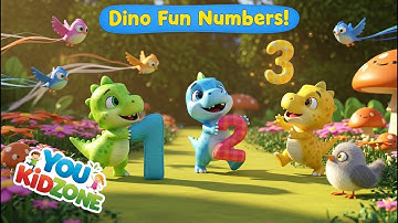 🎵 Learning songs for toddlers - 1 to 10 Counting with Dinosaurs - nursery rhymes for kids🎵