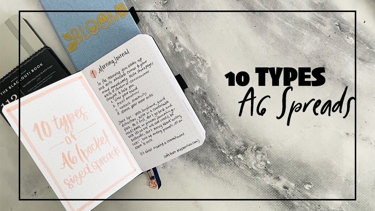 10 Types of A6 Pocket Sized Spreads