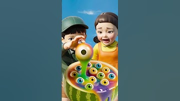 Squid Game AI Edible Slime Mukbang Watermelon ASMR #squidgame #squidgame2 #ai #asmr