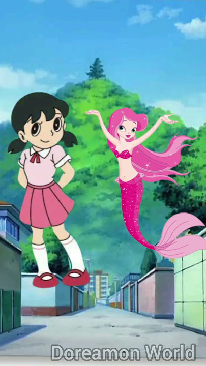 Doraemon Characters as mermaid 🧜🏻‍♀️🧜🏻 #shortvideo #doraemons