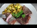 Butter Basted Lamb Loin Chops cooked in a Cast Iron Skillet
