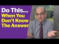 Handling Unknown Interview Questions