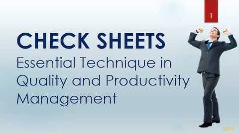 Introduction - Check Sheets