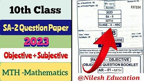 10th class SA-2 exam Question paper 2023 Math /10th sa2 2023 math question #10th #sa2 #10thsa2math