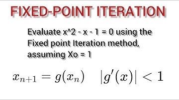 Fixed Point Iteration Method Numerical Analysis | Fixed Point Iteration
