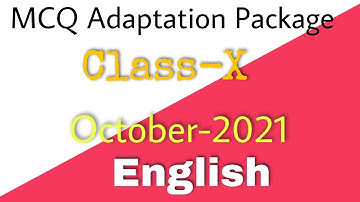 MCQ Adaptation Package 2021 Class-10 || Activity Task 2021