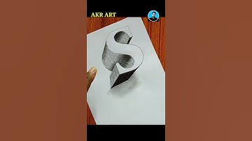 3d letter S drawing ... #shorts #drawings