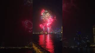 Fireworks at Bluewaters Ramadan day 20 #danganddidi #fireworks #ramadan #shorts #dubai #fyp