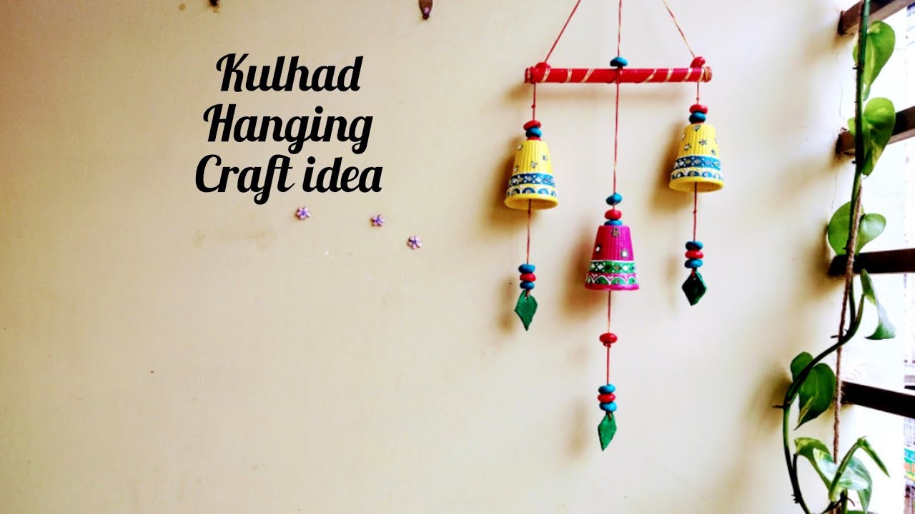 Kulhad wall hanging, Home decor ideas using waste material चाय के