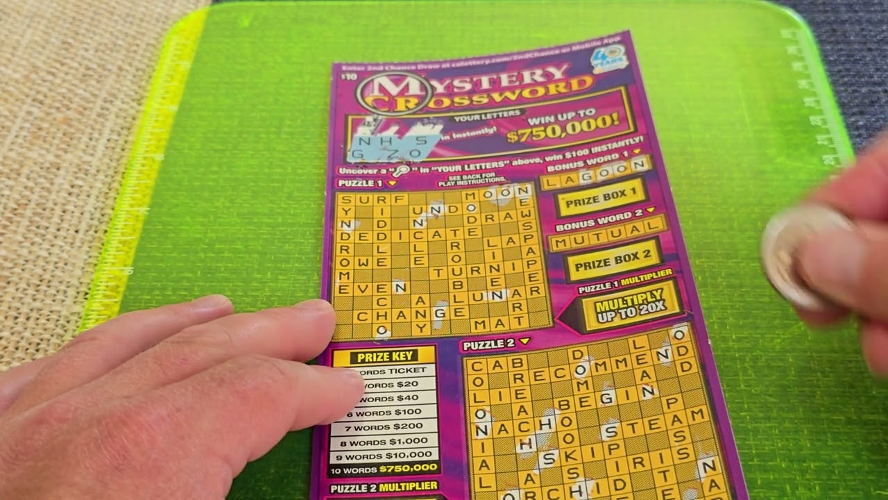 California Scratcher: MYSTERY CROSSWORD (Game 