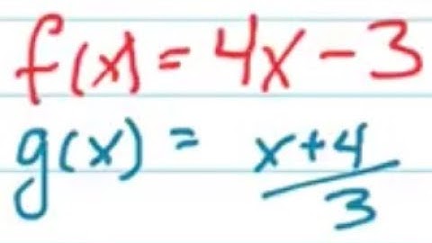 Are f(x) and g(x) inverses?