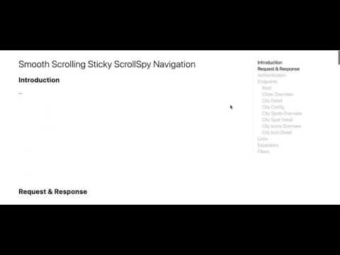 Smooth Scrolling Sticky Scrollspy Navigation Youtube