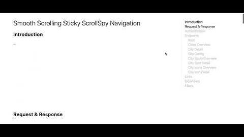 Smooth Scrolling Sticky ScrollSpy Navigation