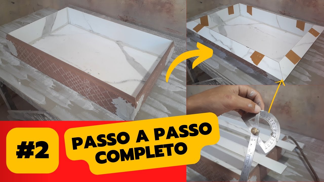 nicho borda diamante passo a passo #porcelanataria #nichodeporcelanato #nichobordadiamante