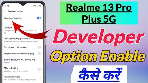 realme 13 pro plus 5g developer option setting kaise kare | realme 13 pro plus 5g developer