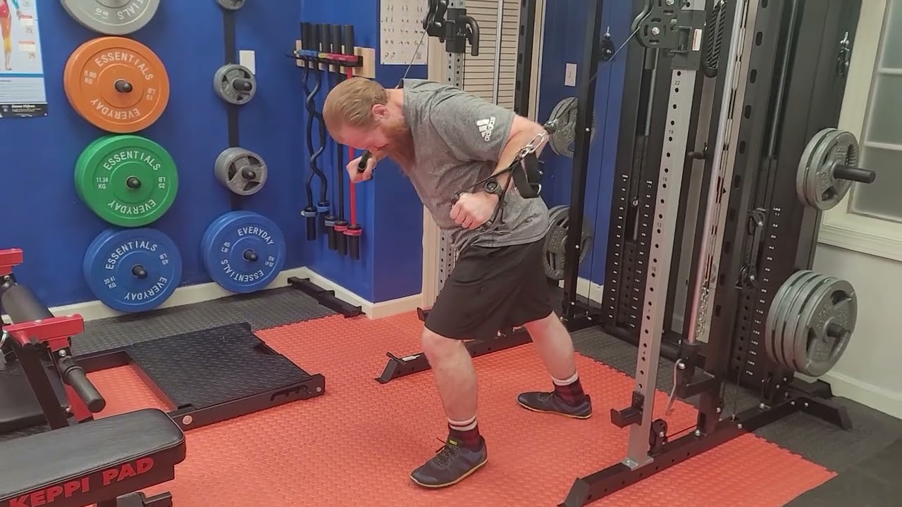 Ryan enjoying the cable flyes. They hit wonderfully and strengthen and grow those pecs. .