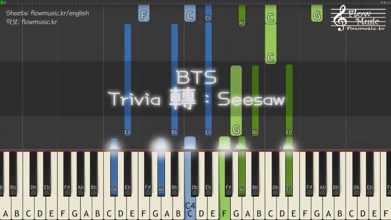 BTS (방탄소년단) - Trivia 轉 : Seesaw Piano Tutorial 피아노 배우기