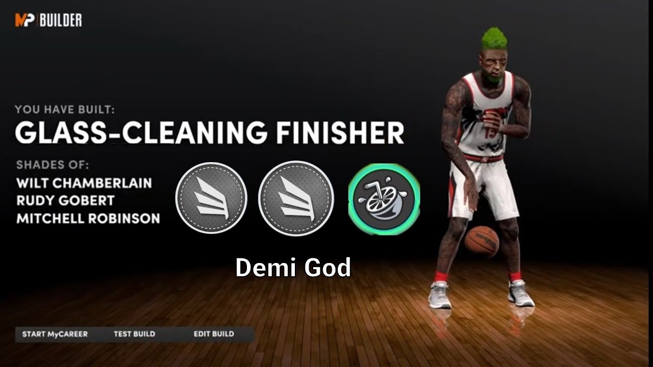 NBA 2K22 7'2 Glitched Glass Cleaning finisher game play YouTube
