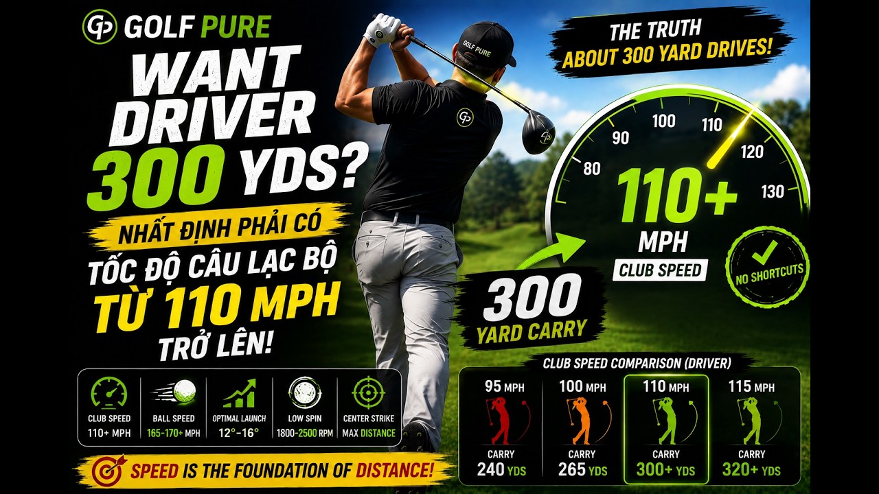 Want 300 Yard Drives? You NEED 110+ MPH Club Speed — No Shortcuts ...