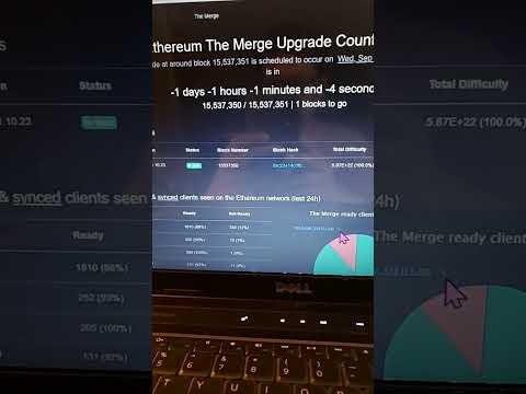   Ethereum The Merge Upgrade Countdown Now Live 이더리움 머지 업그레이드 완료