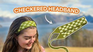 Crochet Checkered Headband | Easy Step-by-Step Tutorial for Beginners