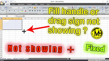 MS Excel Fill Handle and drag and drop sign not showing solved.