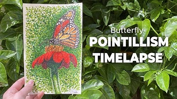 Pointillism - Butterfly Drawing Timelapse