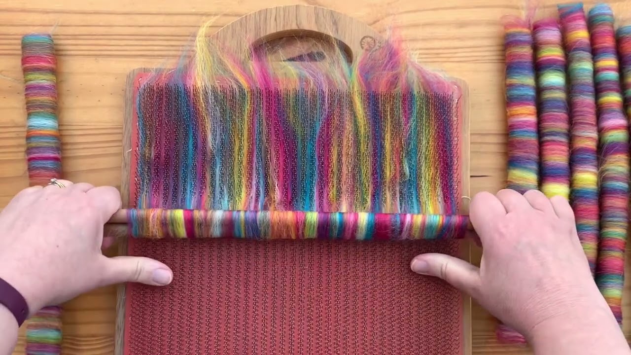 ‘Spinning into Focus’ Technique 7 - Using a Blending Board to Spin a Less Blended Yarn