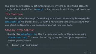 Famous Using Dynamic Environment Variables in Jest for React Apps Net Worth