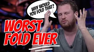 DUMBEST FOLD EVER with Pocket ACES 😮