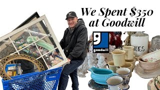 We Spent $350 At Goodwill  Cottage Home Decor Haul  Thrift With Me For Profit  Reselling