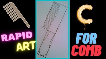 Rapid Art | How to draw a COMB for kids  | COMB DRAWING EASYl | Anyone Can Draw