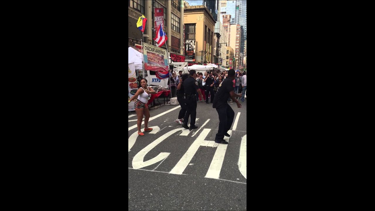 NYC Cop Dancing at City Street Fair YouTube