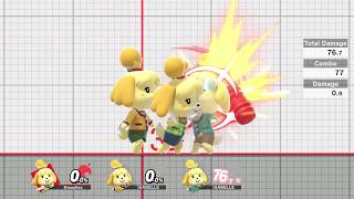 Super Smash Bros. Ultimate: Isabelle 100-hit combo