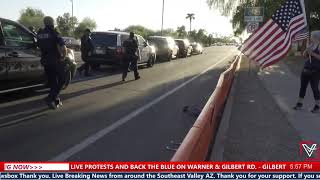 BREAKING NEWS Blm VS  Back The Blue in Gilbert Arizona