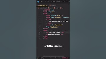 How to Add Spaces in HTML