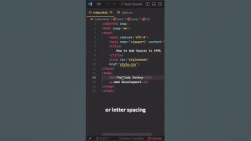 How to Add Spaces in HTML