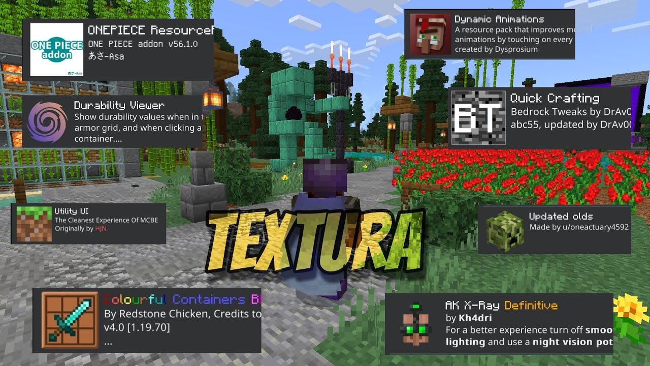 MELHORES TEXTURAS ÚTEIS PARA MINECRAFT BEDROCK 1.21 - YouTube