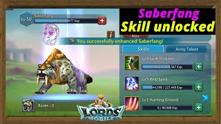 Saberfang Famaliar Skill Unlocked Lords Mobile How Much Helpfull Is Saberfang For Monster Hunting?