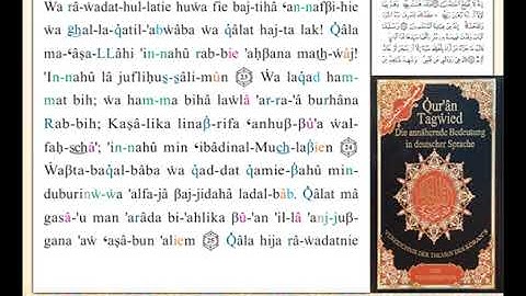 ختمة من مصحف التجويد باللغة الألمانية الصفحة رقم 238