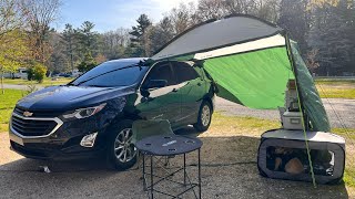 Camp Set Up Ludington State Park | Meet My Dogs | Solo Woman | No Build Chevy Equinox Compact SUV