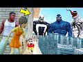 Franklin and shinchan  pinchan play hide and kill with squid game doll in gta 5