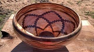 Segmented Linden, Pear and Walnut Bowl | Woodturning