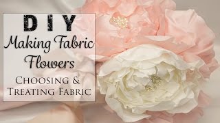 Flower Making Basics Part 1-  Choosing and Treating the Fabric + FREE PDF Peony Template