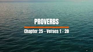 Proverbs 25 - Wisdom, patience, humility, leadership, justice, self-control, speech and integrity. Net Worth